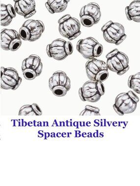 100 Tibetan Antique Silvery Spacer Beads